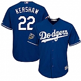 Dodgers 22 Clayton Kershaw Royal 2018 World Series Cool Base Player Jersey Dzhi,baseball caps,new era cap wholesale,wholesale hats
